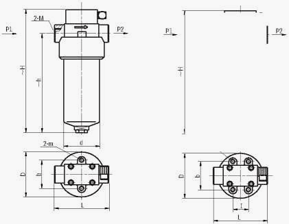 ZU-H、QU-H系列壓力管路過濾器管路連接